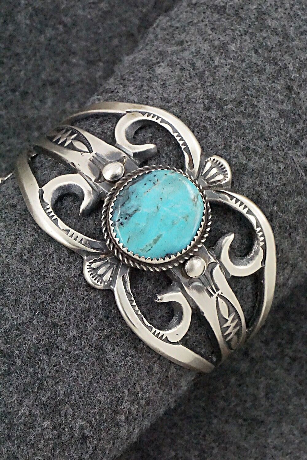 Turquoise & Sterling Silver Bracelet - Valerie Cayatineto