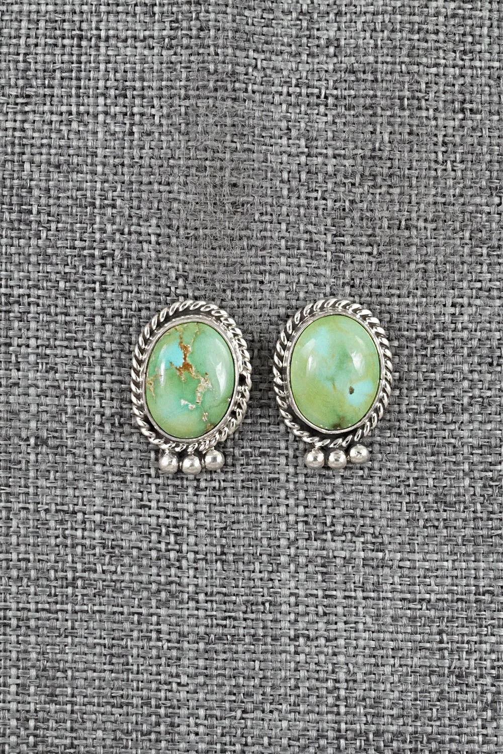 Turquoise & Sterling Silver Earrings - Eugene Gruber
