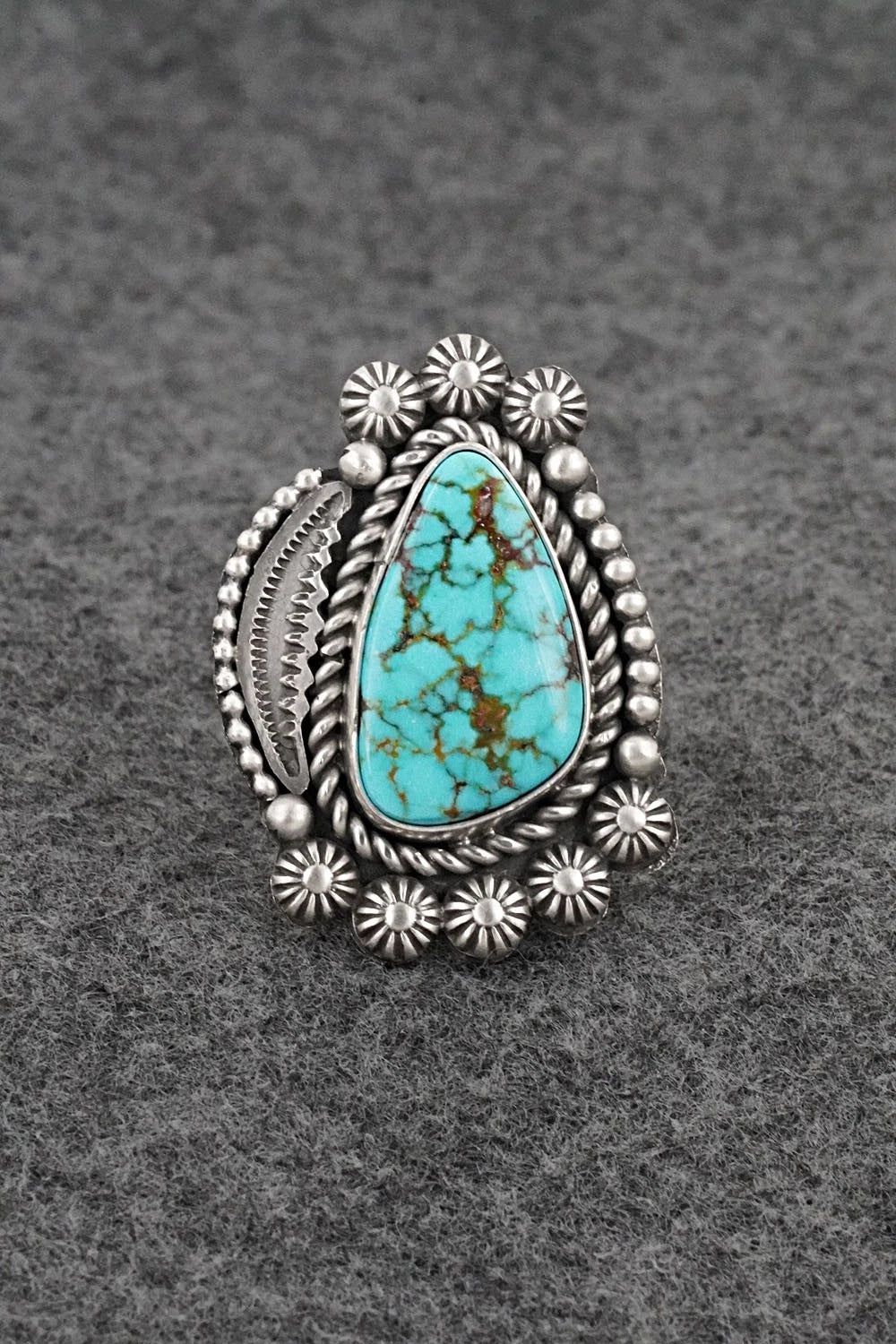 Turquoise & Sterling Silver Ring - Michael Calladitto - Size 10