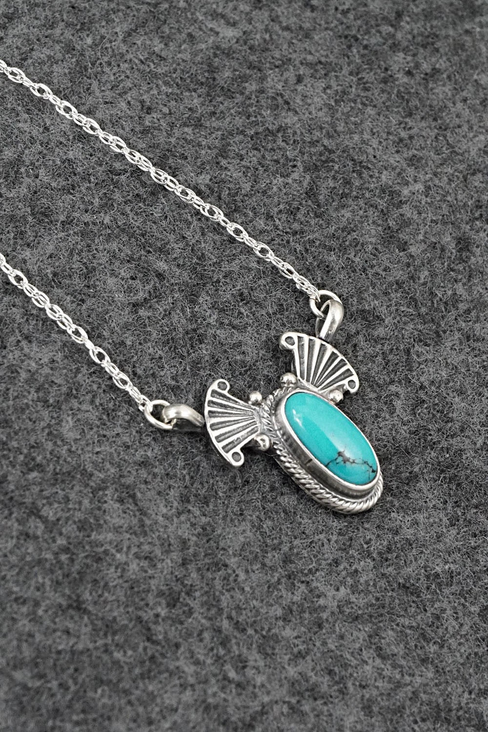 Turquoise & Sterling Silver Necklace - Verley Betone