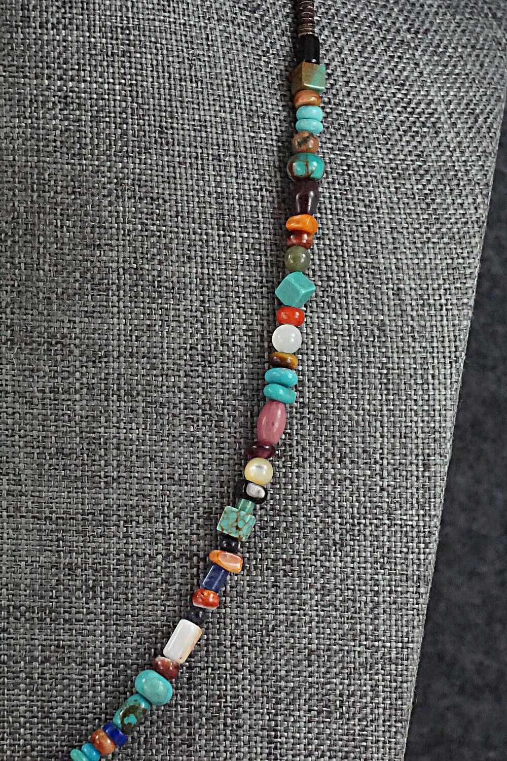 Multi-Stone and Sterling Silver Necklace - Helen Tsosie