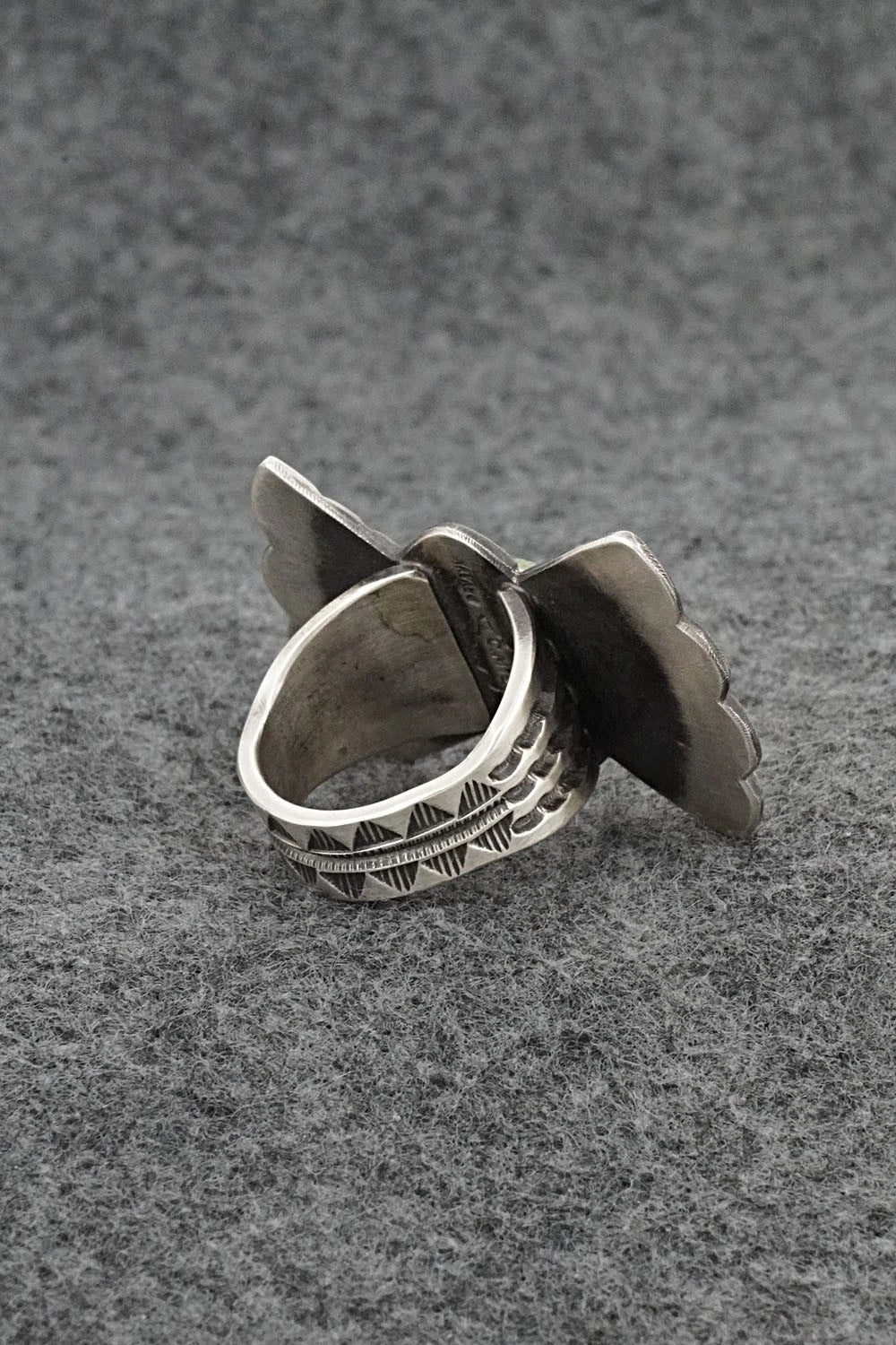 Turquoise & Sterling Silver Ring - Calvin Martinez - Size 8