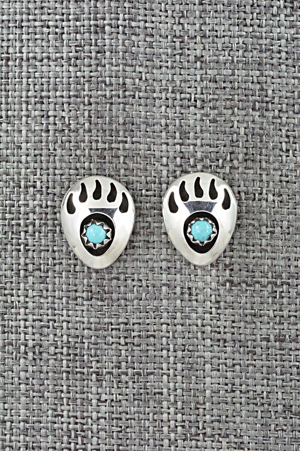 Turquoise & Sterling Silver Earrings - Leta Parker
