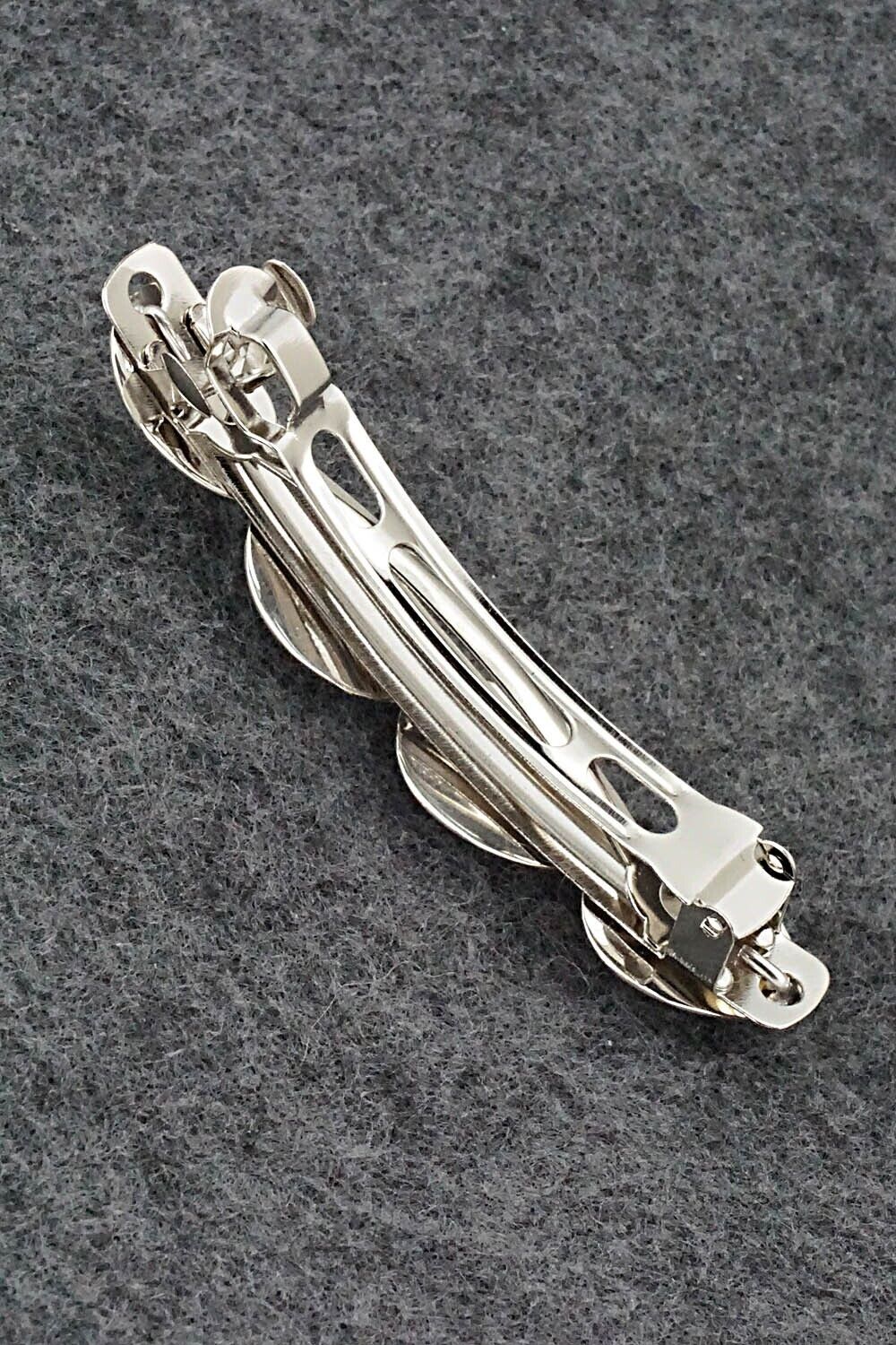 Coral & Sterling Silver Hair Barrette - Leroy Parker