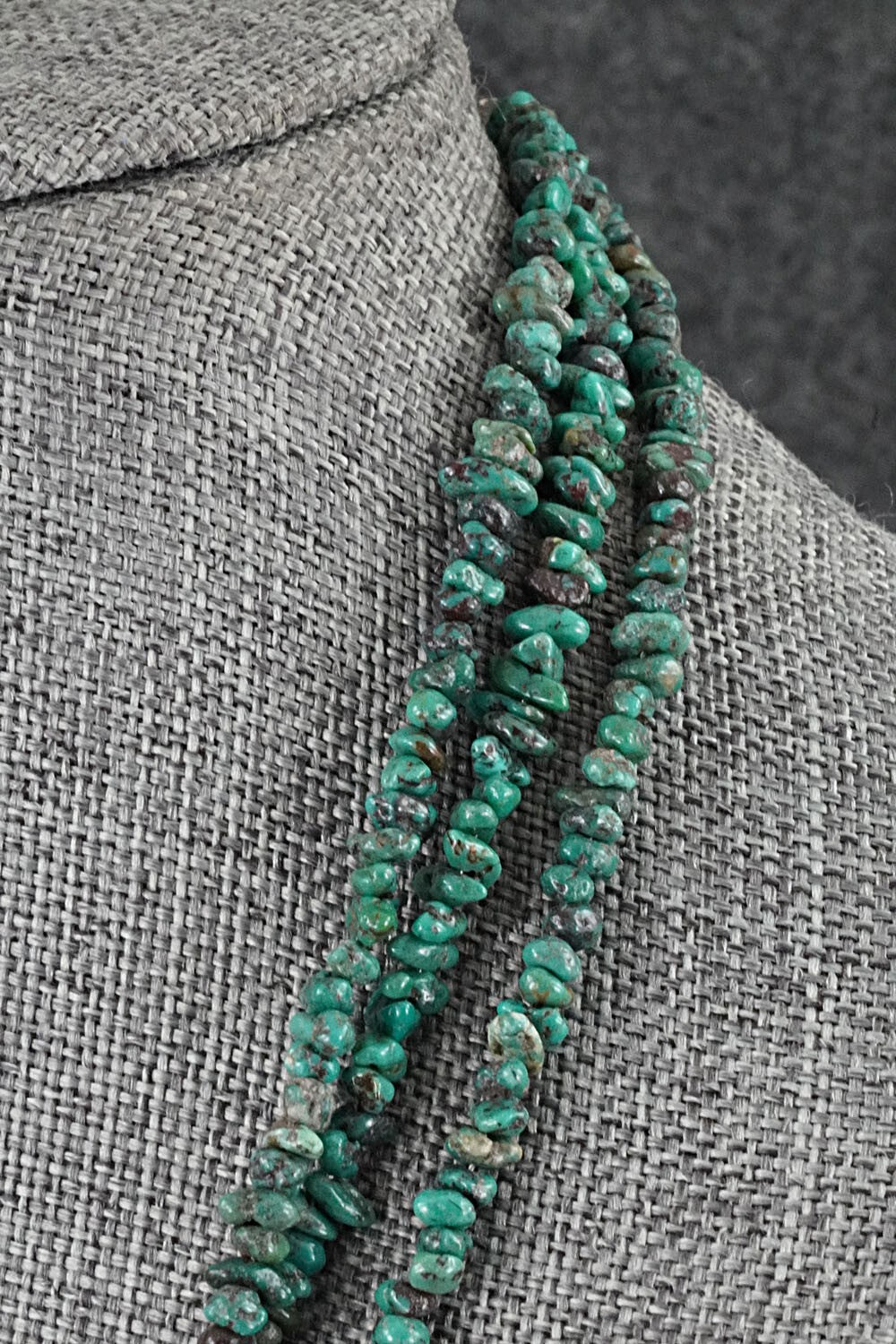 Turquoise & Sterling Silver Necklace 18" - Doreen Jake