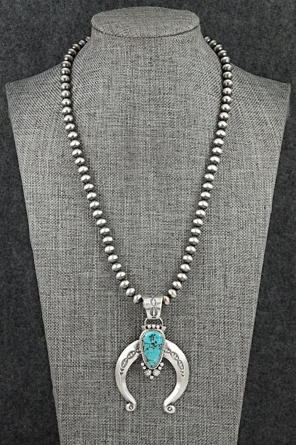 Turquoise & Sterling Silver Necklace - Samuel Yellowhair
