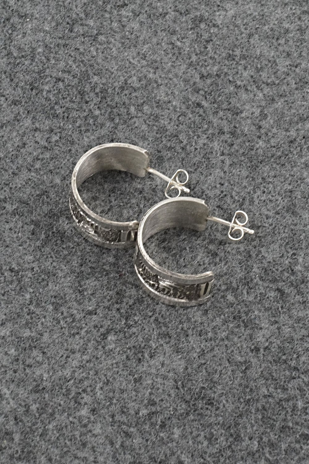 Sterling Silver Hoop Earrings - Elaine Becenti