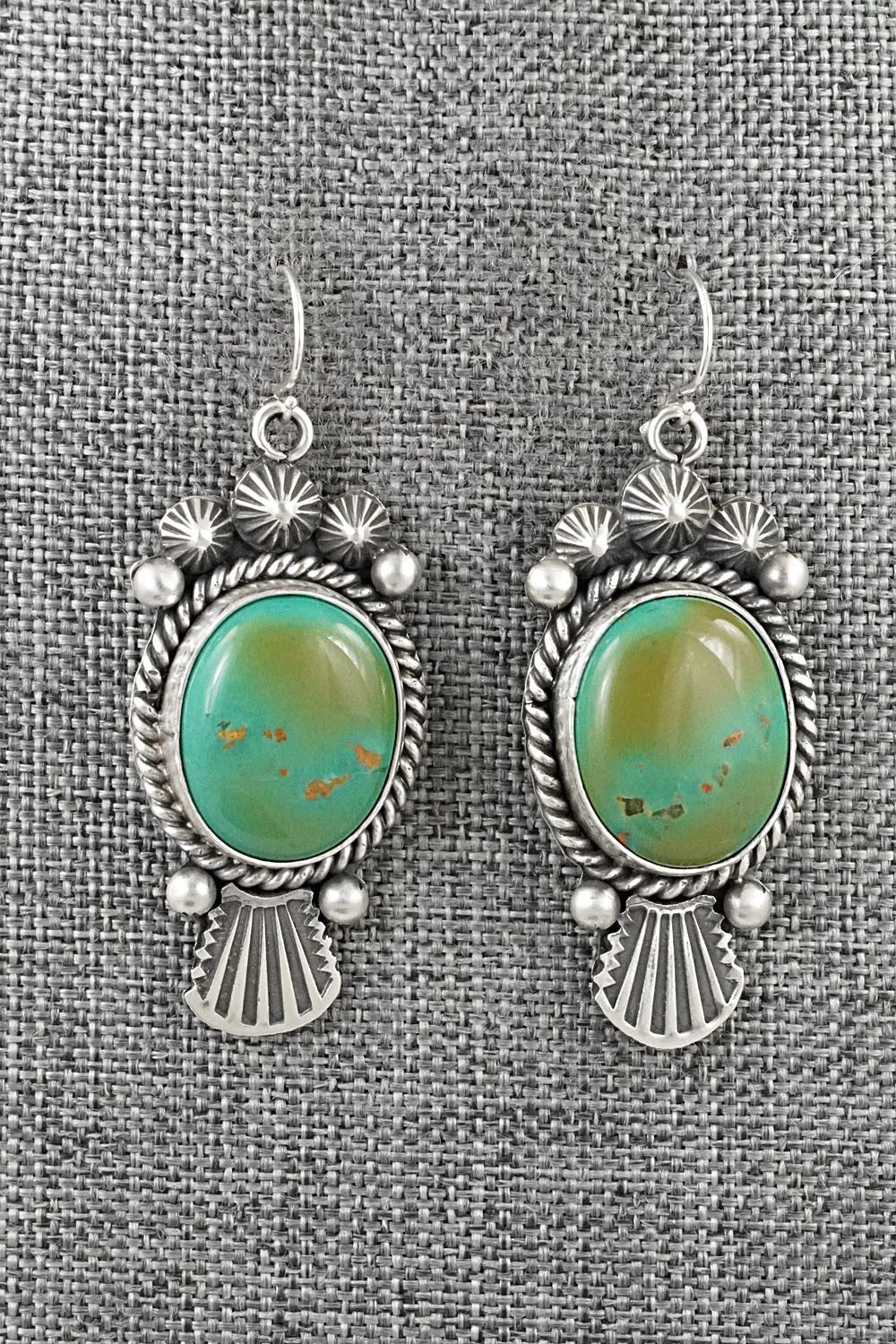 Turquoise & Sterling Silver Earrings - Michael Calladitto