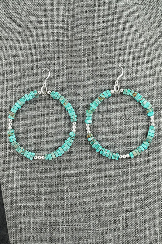 Turquoise & Sterling Silver Earrings - Doreen Jake