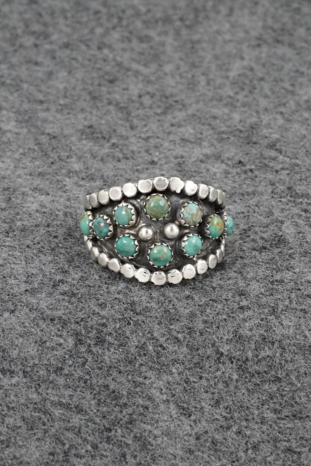 Turquoise & Sterling Silver Ring - Harry B. Yazzie - Size 10