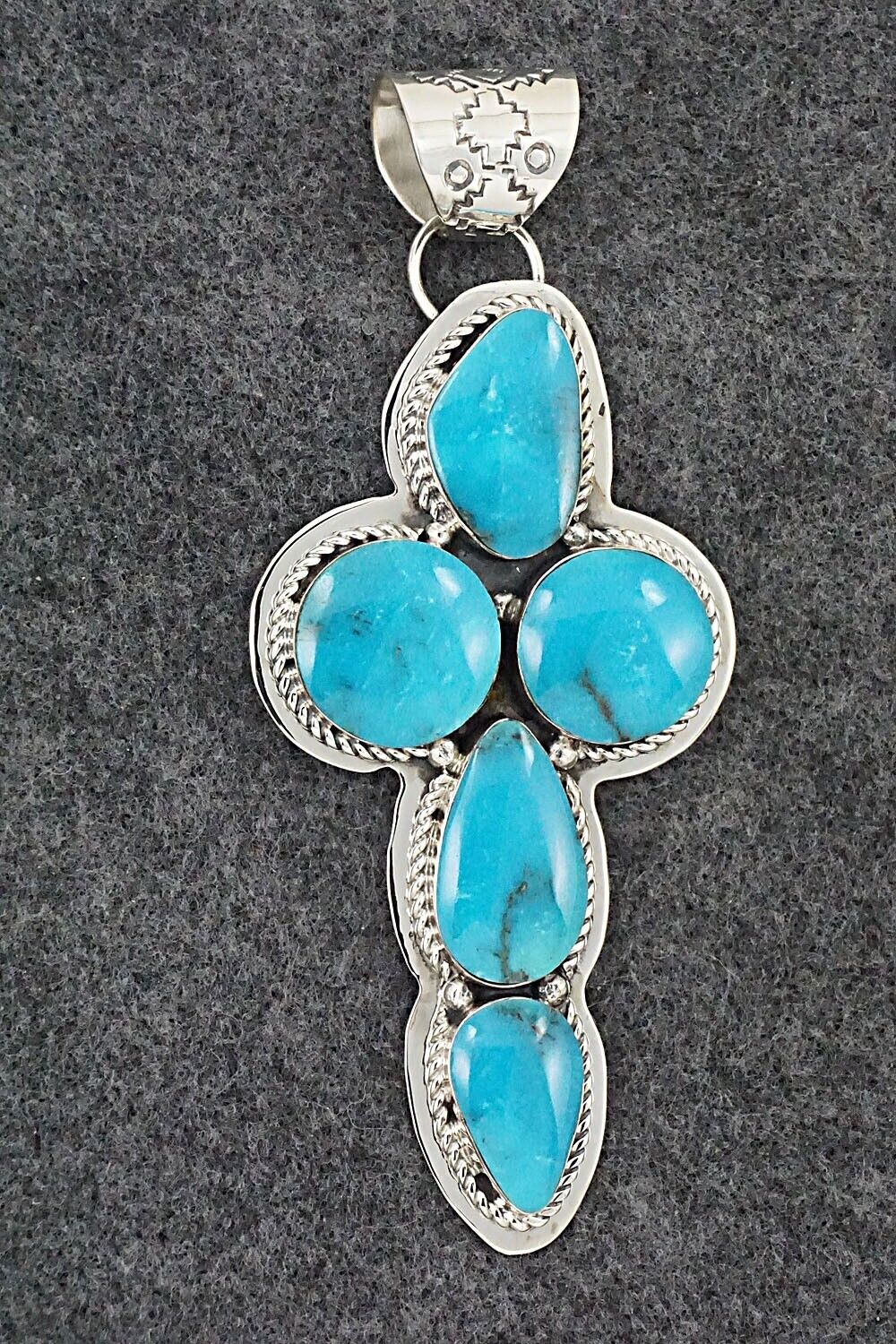 Turquoise & Sterling Silver Pendant - Emerson Delgarito