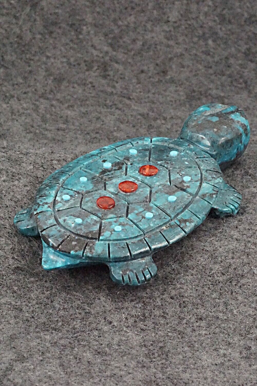 Turtle Zuni Fetish Carving - Reynold Lunasee