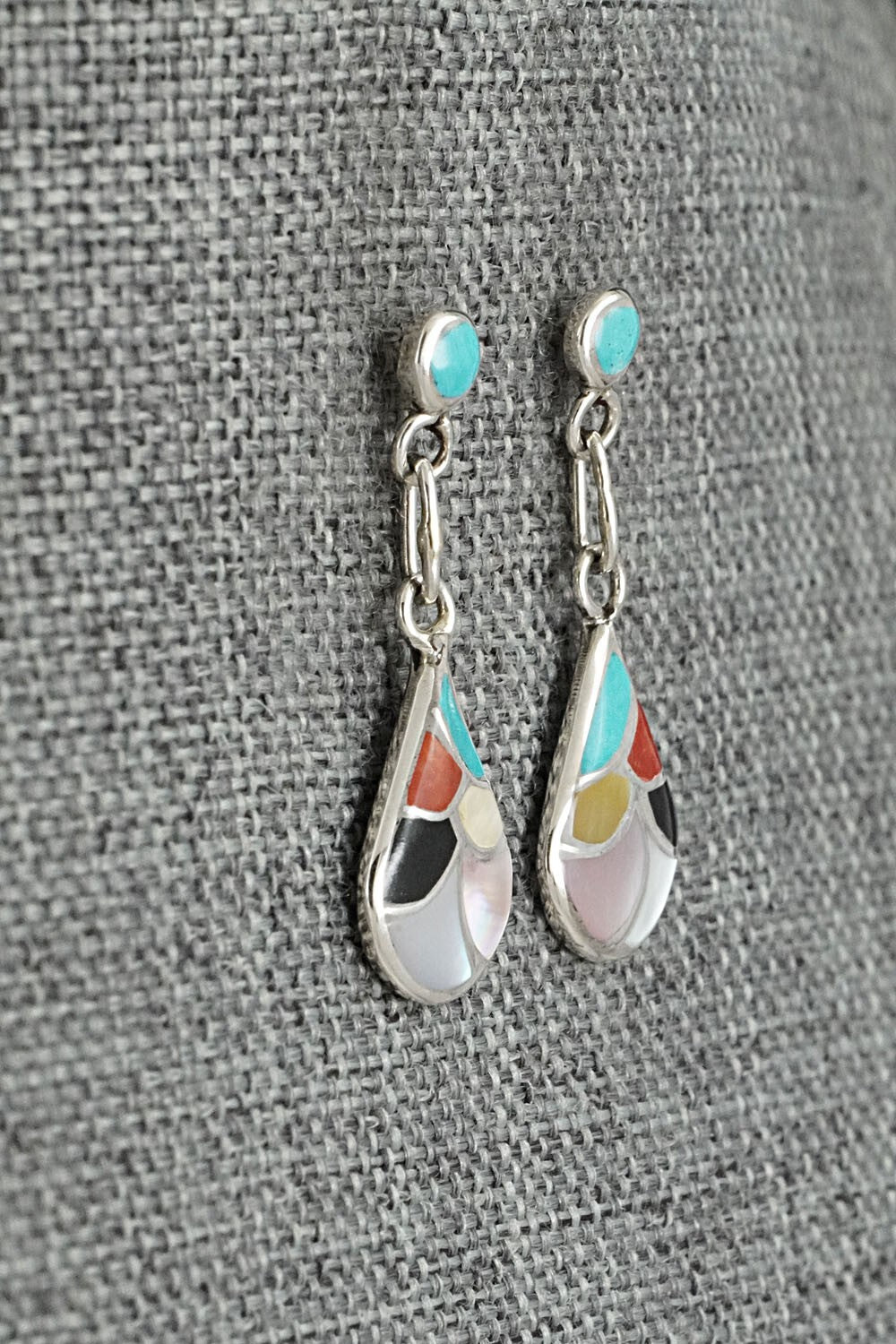Multi-Stone & Sterling Silver Earrings - Orena Leekya