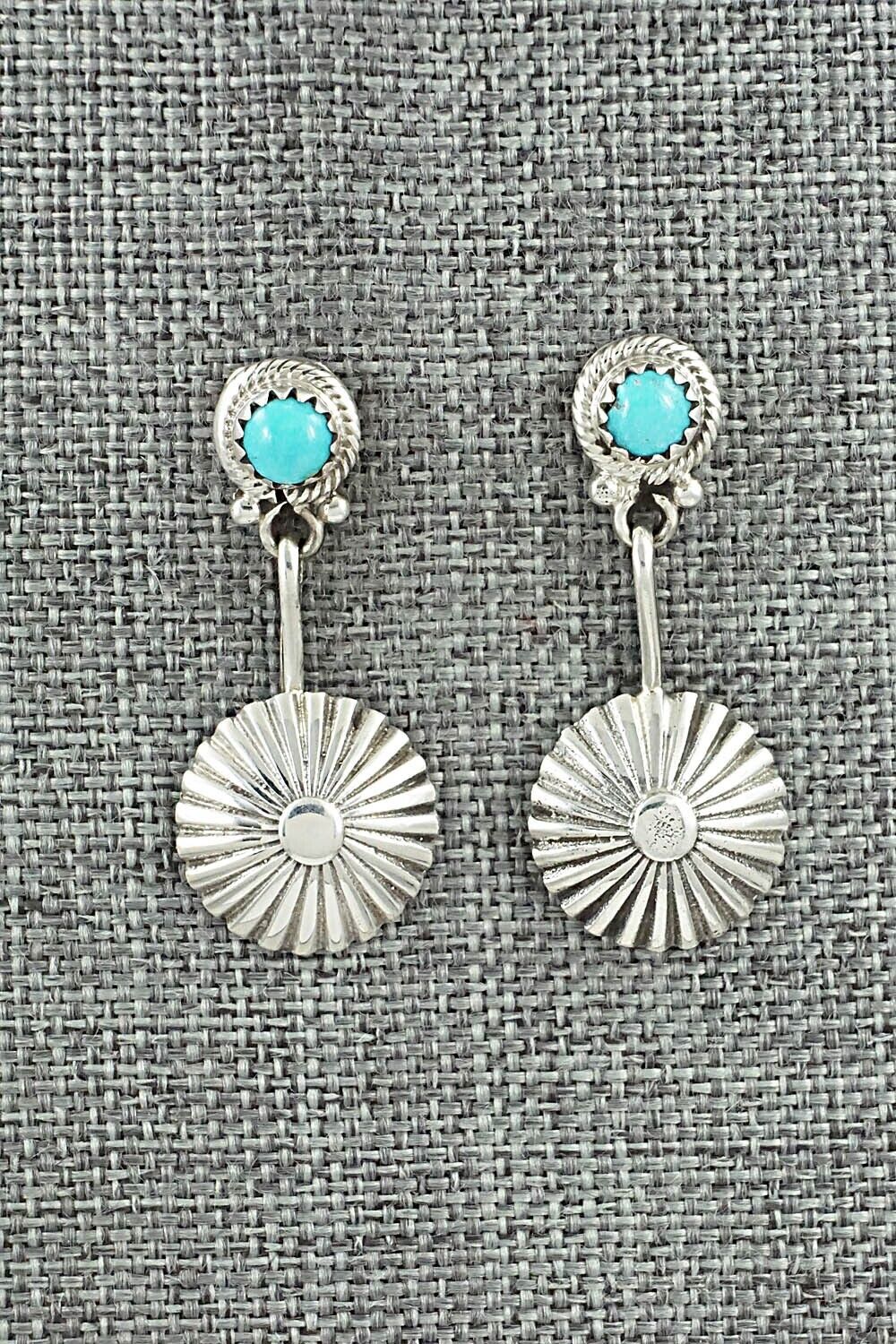 Turquoise & Sterling Silver Earrings - Adelarae Yazzie