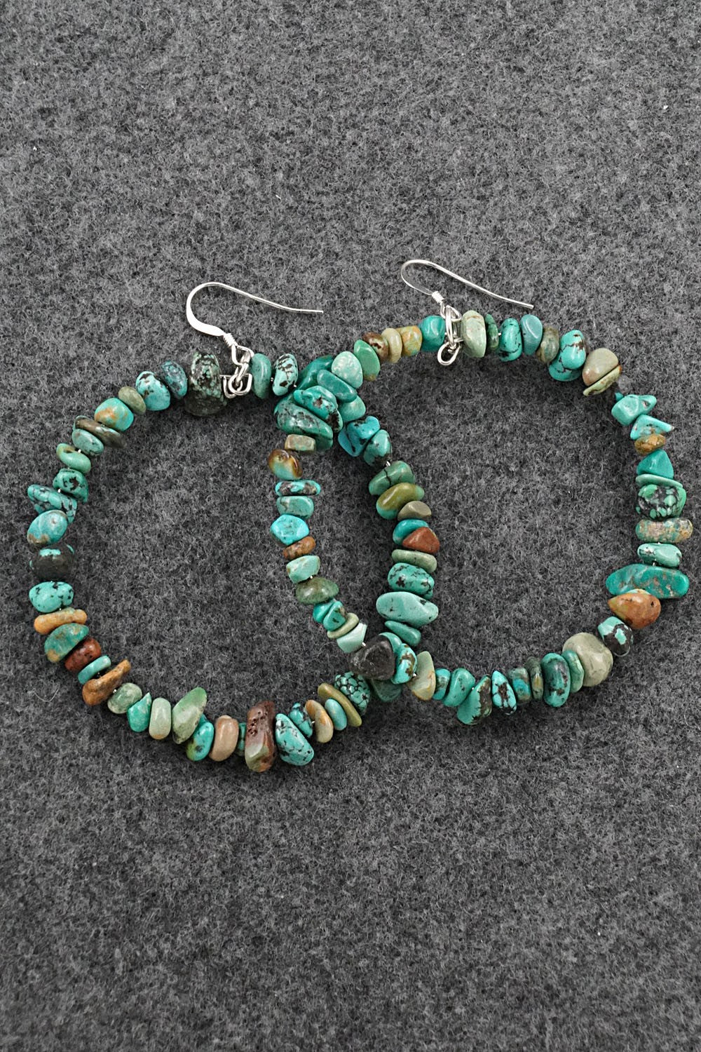 Turquoise & Sterling Silver Earrings - Doreen Jake