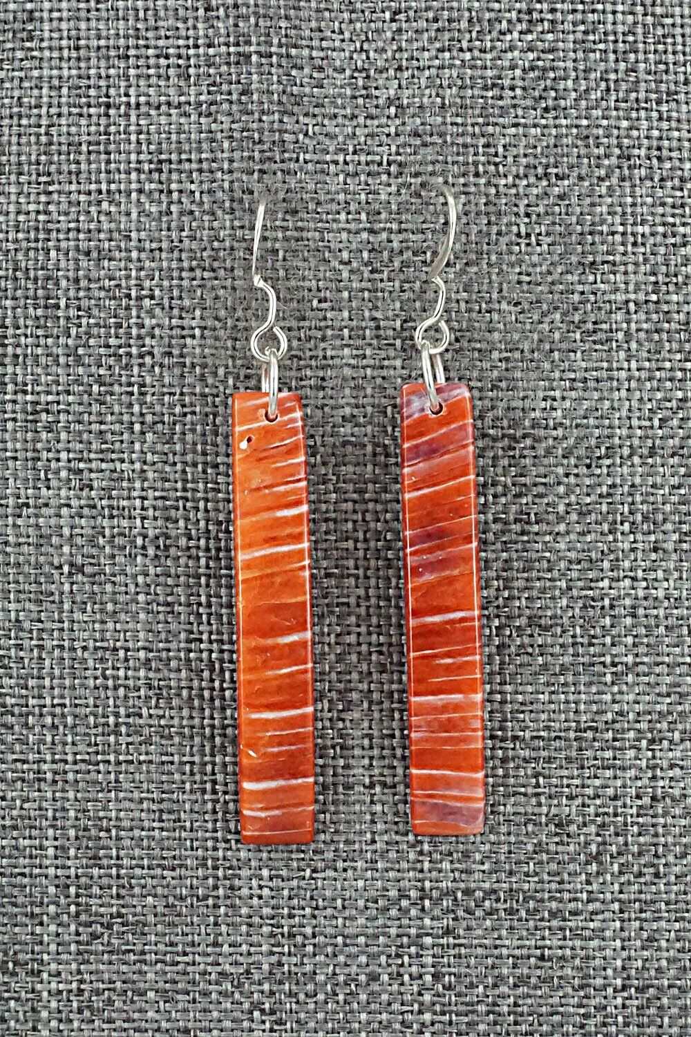 Spiny Oyster & Sterling Silver Earrings - Jesus Espino