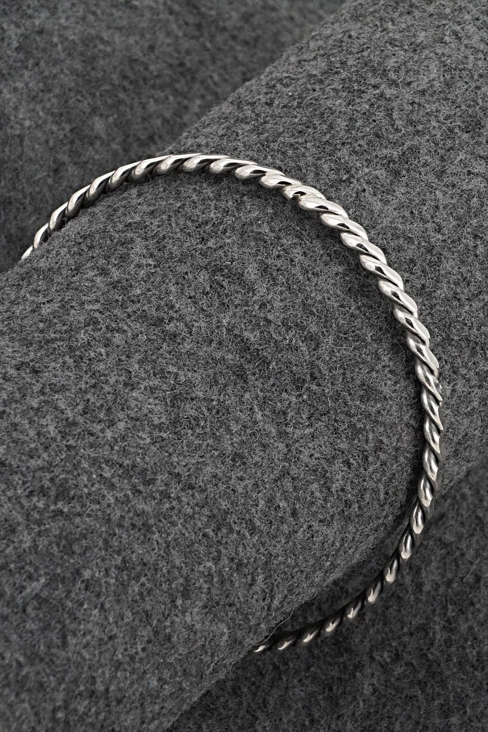 Sterling Silver Bangle Bracelet - Elaine Tahe