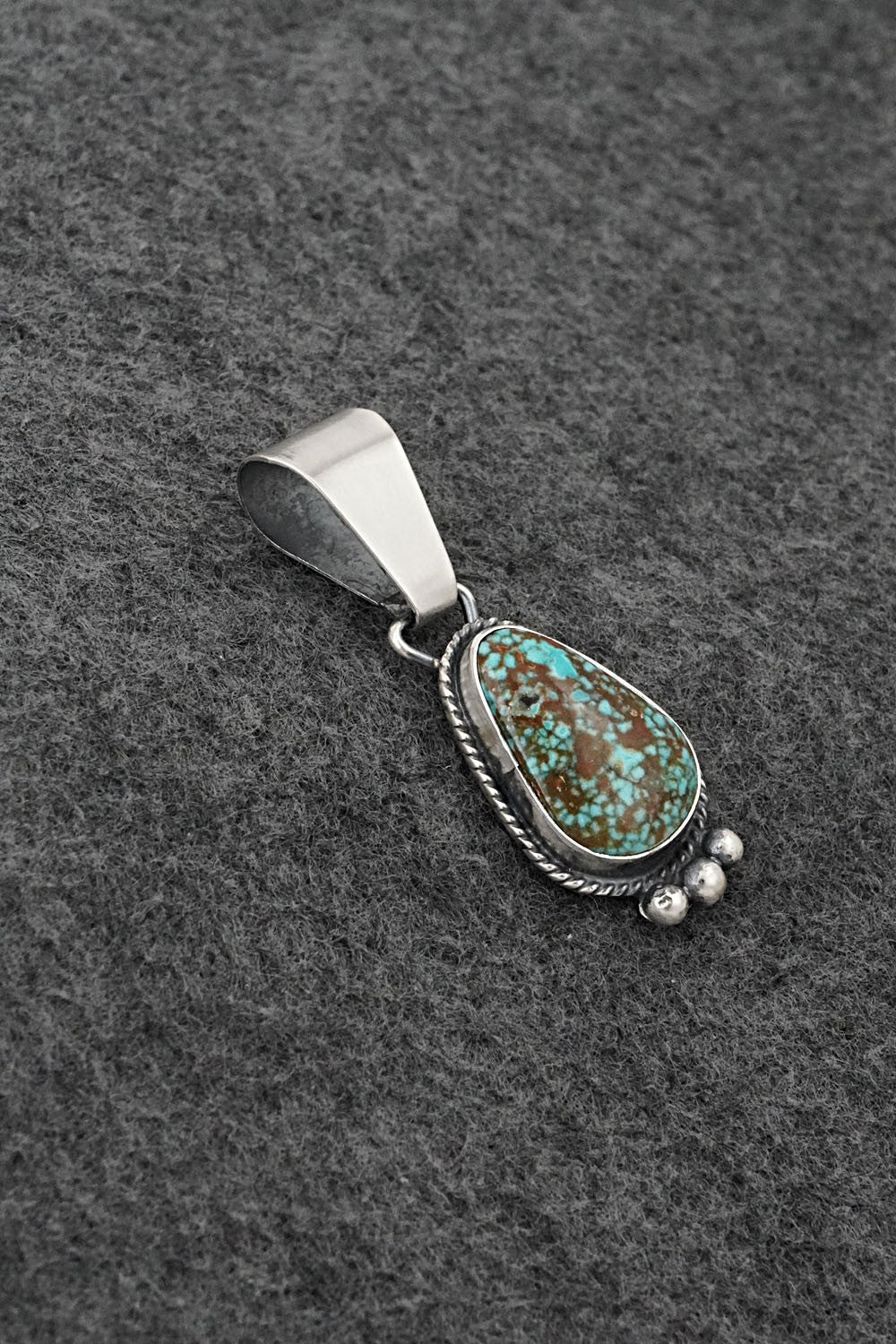 Turquoise & Sterling Silver Pendant - Rena Begay