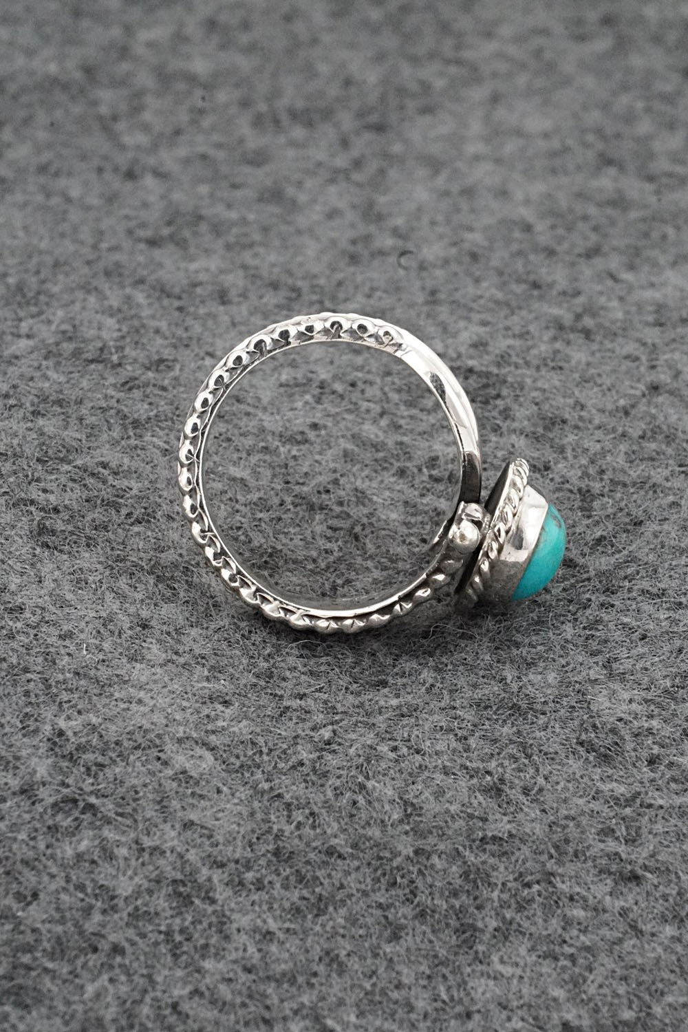 Turquoise & Sterling Silver Ring - Thomas Yazzie - Size 6.75