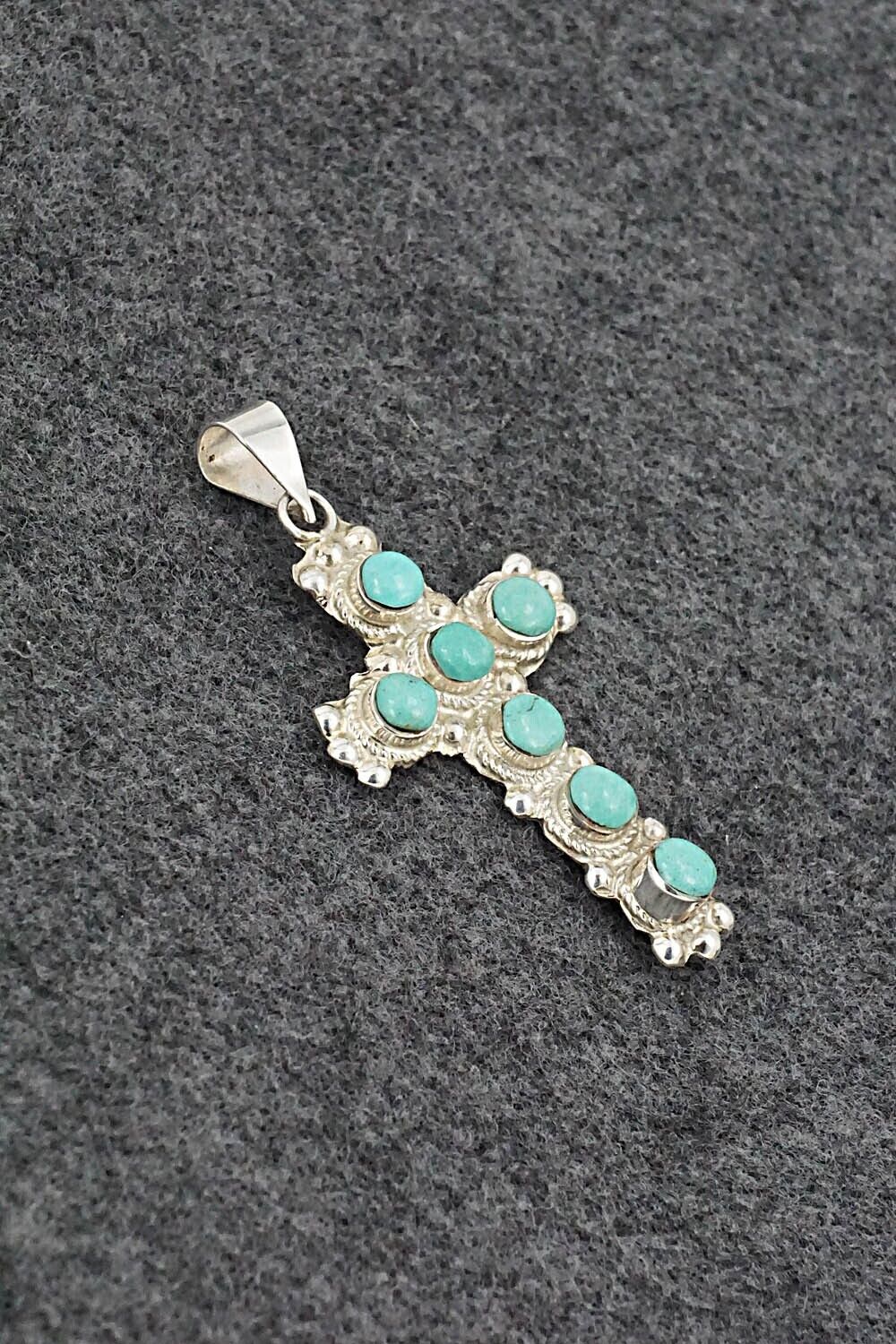 Turquoise & Sterling Silver Pendant - Tammy Johnson