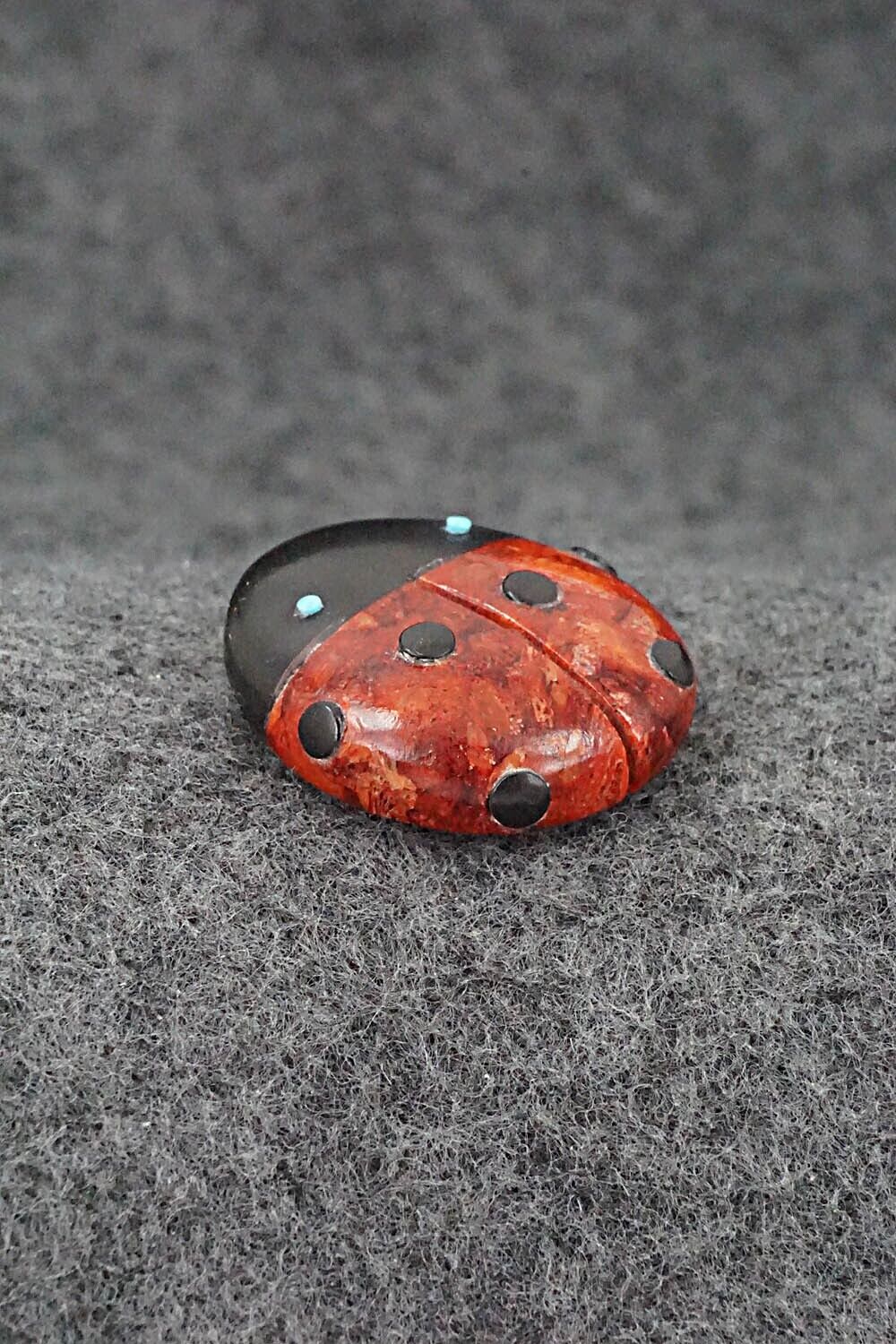 Ladybug Zuni Fetish Carving - Reynold Lunasee