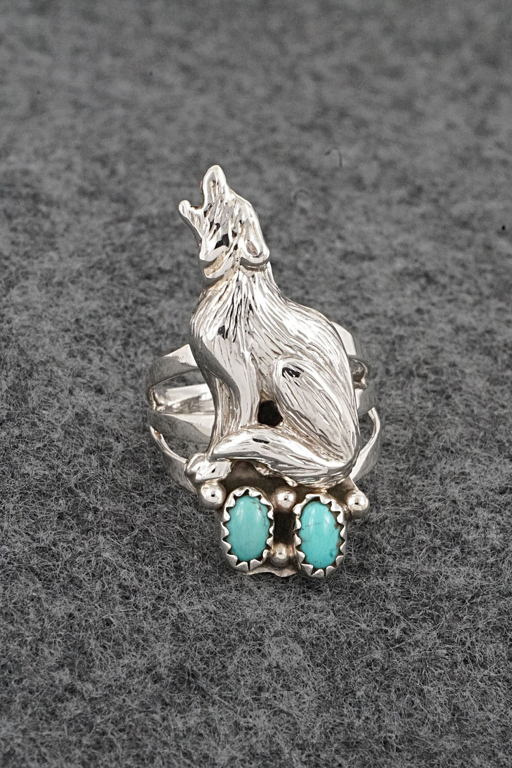 Turquoise & Sterling Silver Ring - Robert Martinez - Size 6.5