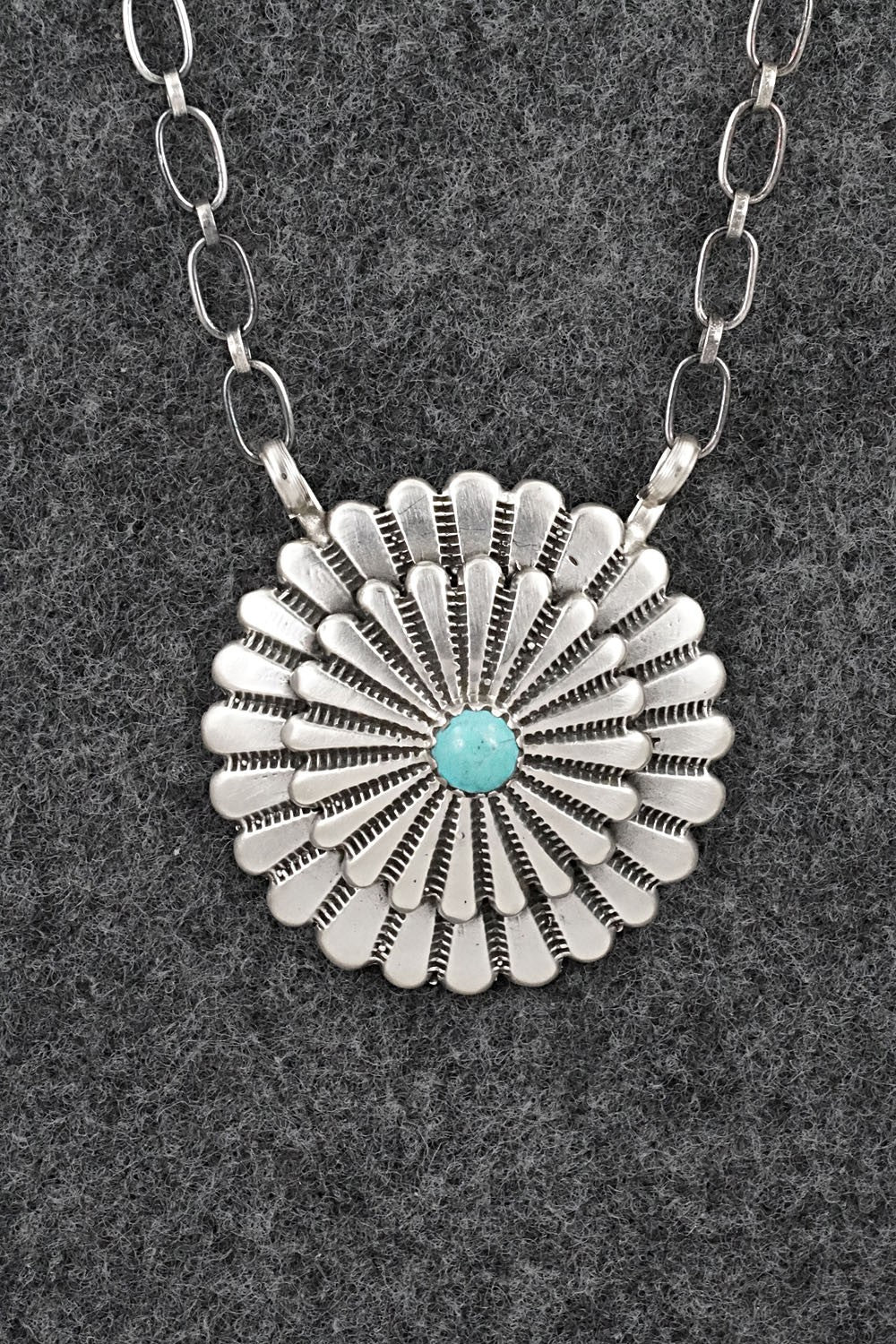 Turquoise & Sterling Silver Necklace - Sheldon Mariano