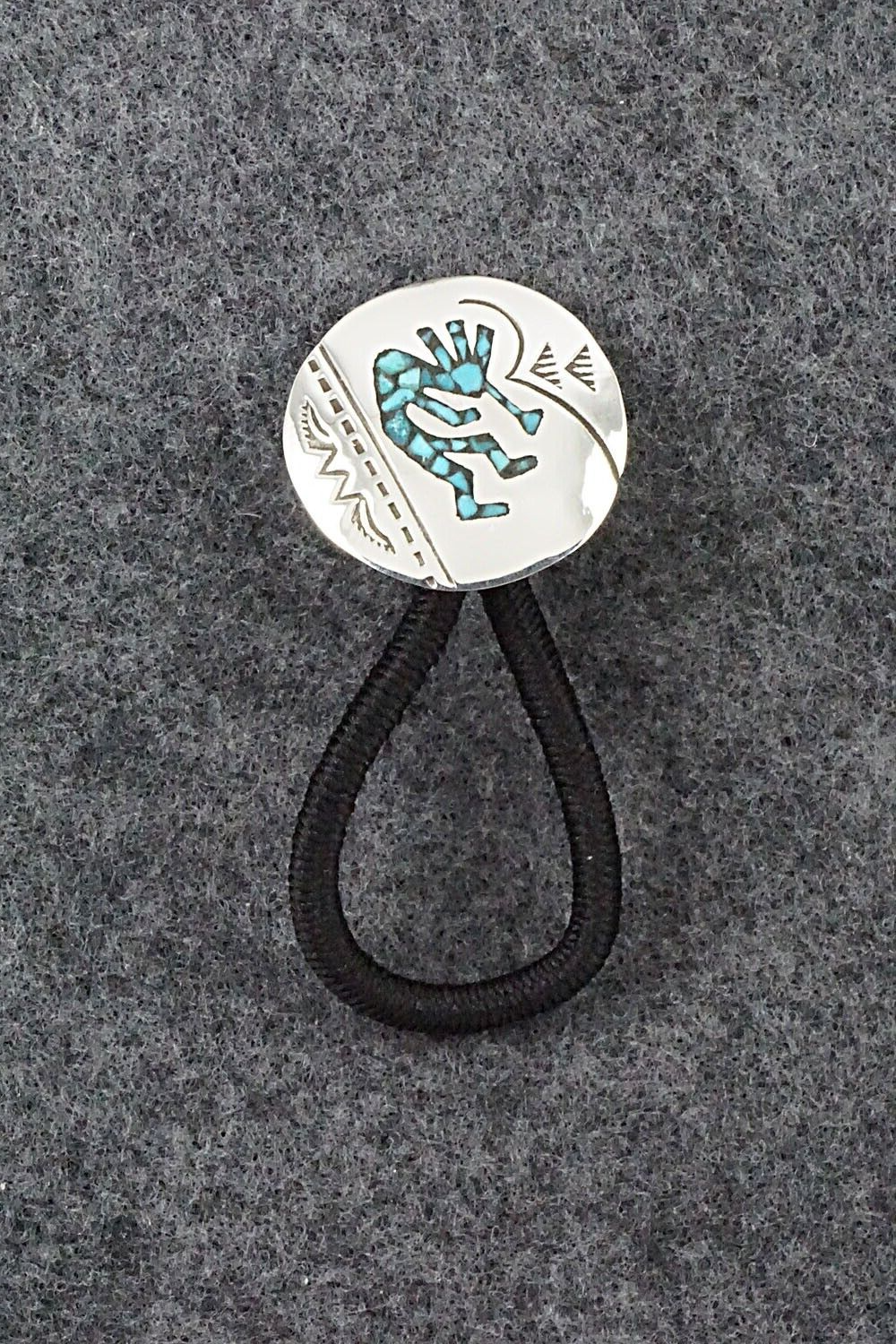 Turquoise & Sterling Silver Hair Tie - Joleen Yazzie