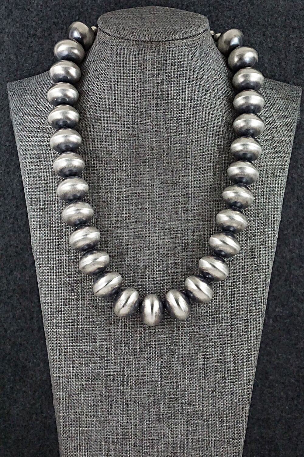 Sterling Silver Navajo Pearl Necklace 18" - Bryannen Halwood