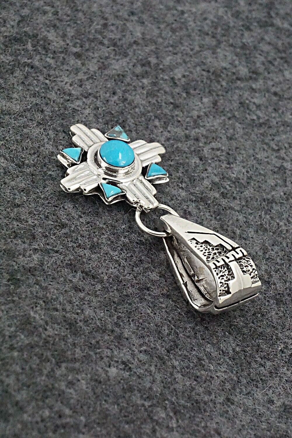 Turquoise and Sterling Silver Pendant - Sadie Jim