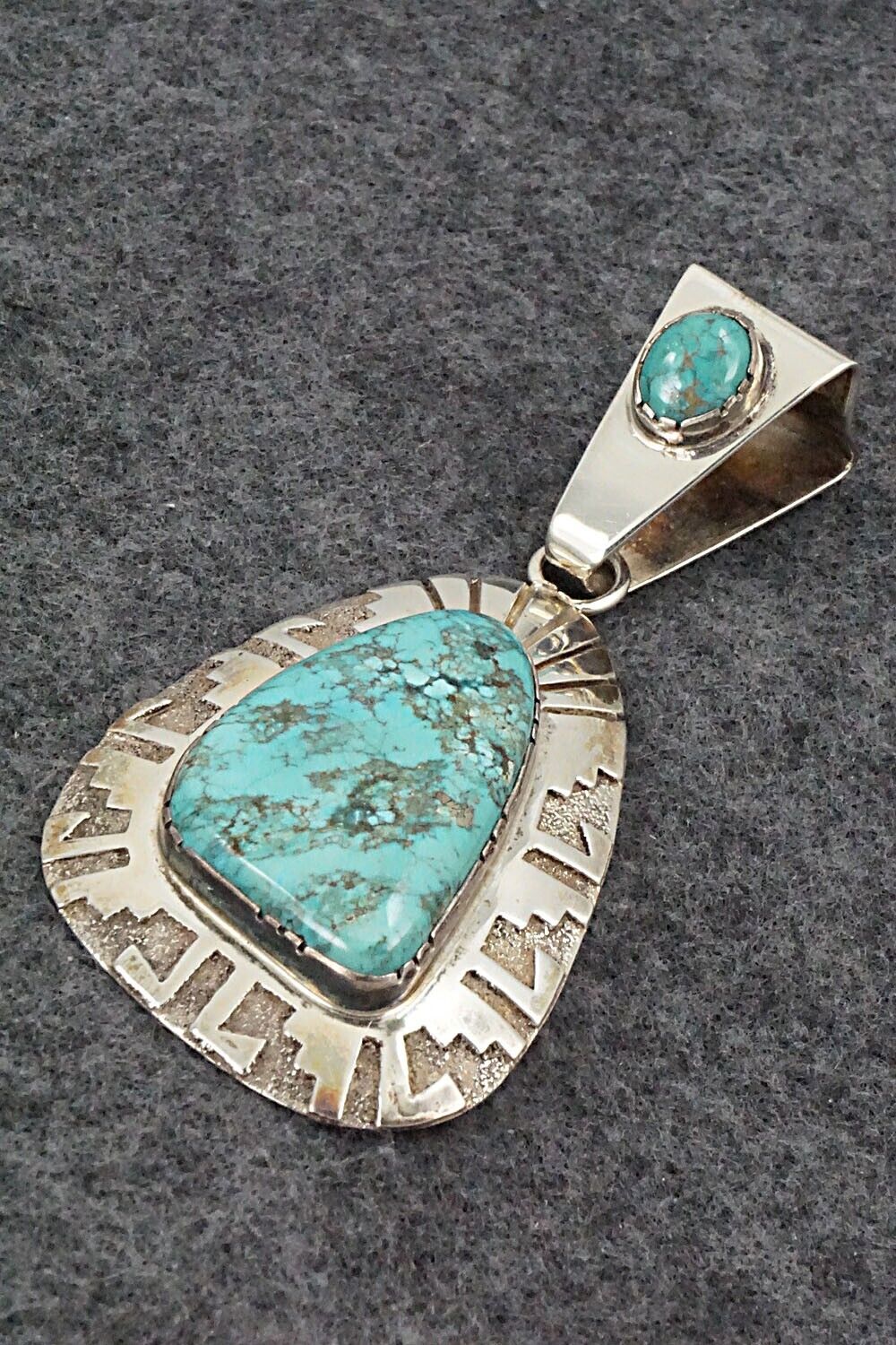 Turquoise and Sterling Silver Pendant - Oliver Smith