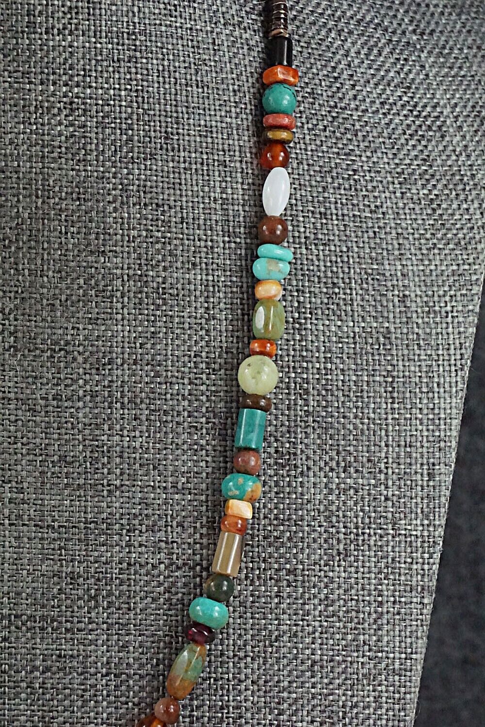 Multi-Stone and Sterling Silver Necklace - Helen Tsosie