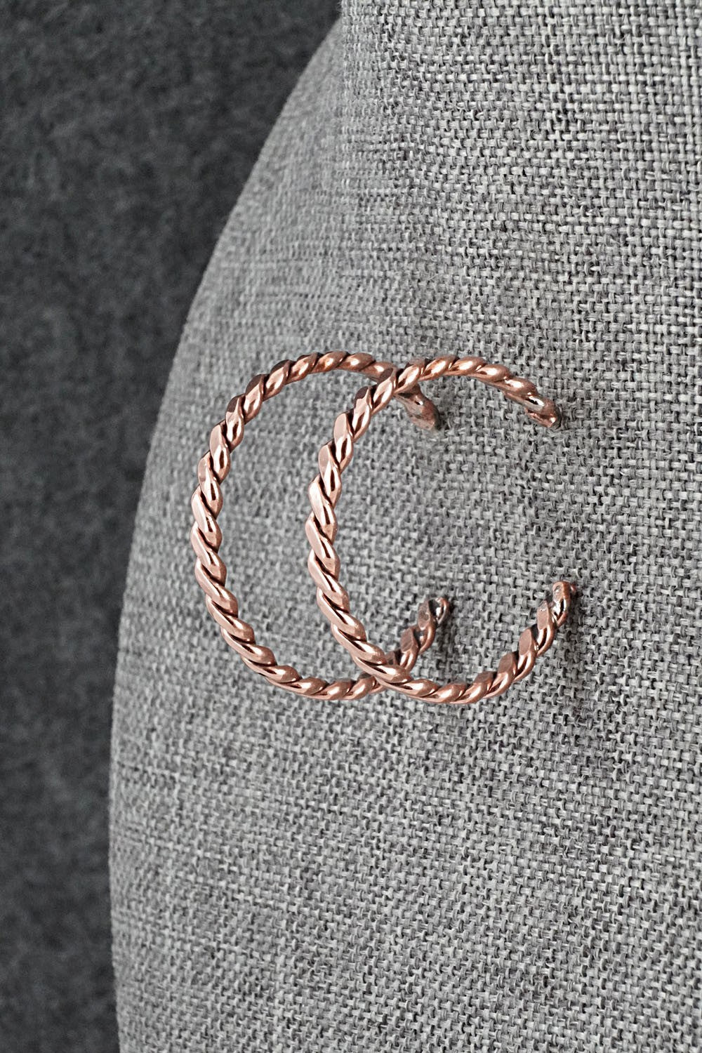 Copper Hoop Earrings - Elaine Tahe