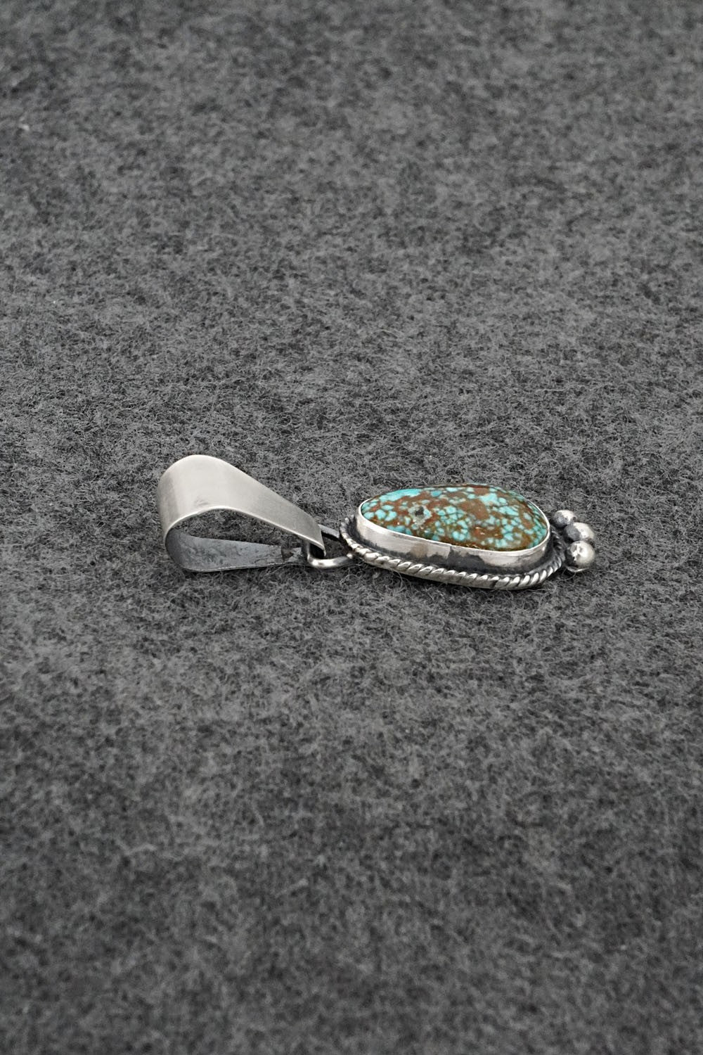 Turquoise & Sterling Silver Pendant - Rena Begay