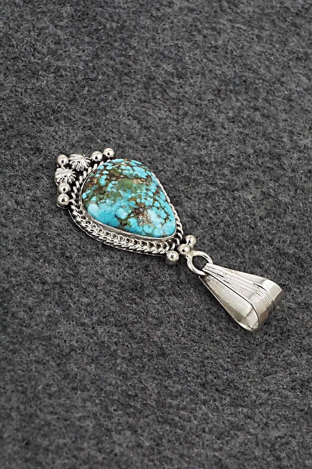 Turquoise & Sterling Silver Pendant - Samuel Yellowhair