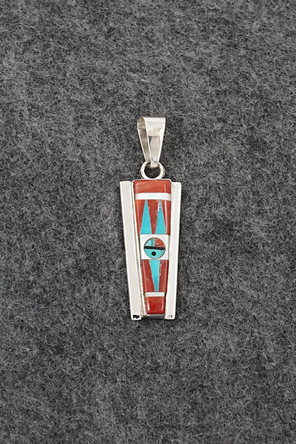 Multi Stone & Sterling Silver Pendant - Rayland Edaakie