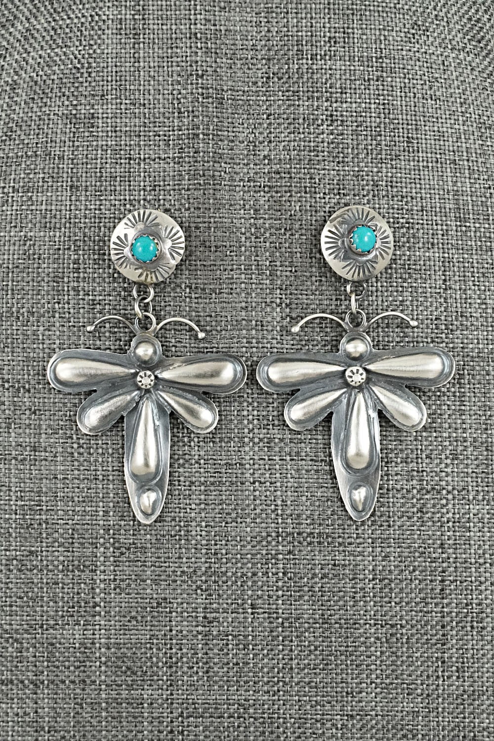 Turquoise & Sterling Silver Earrings - Loretta Chee