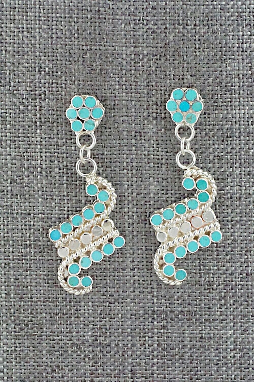 Turquoise & Sterling Silver Earrings - Michelle Peina