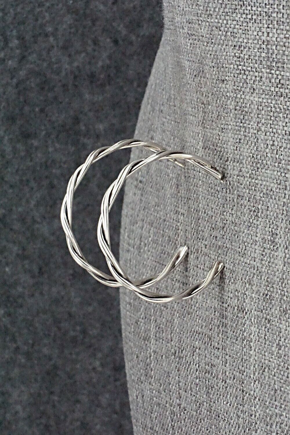 Sterling Silver Hoop Earrings - Elaine Tahe