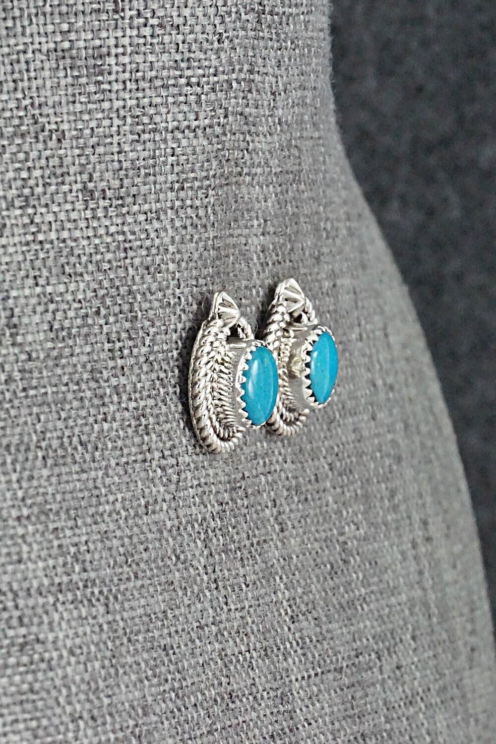 Turquoise & Sterling Silver Earrings - Sandra Parkett