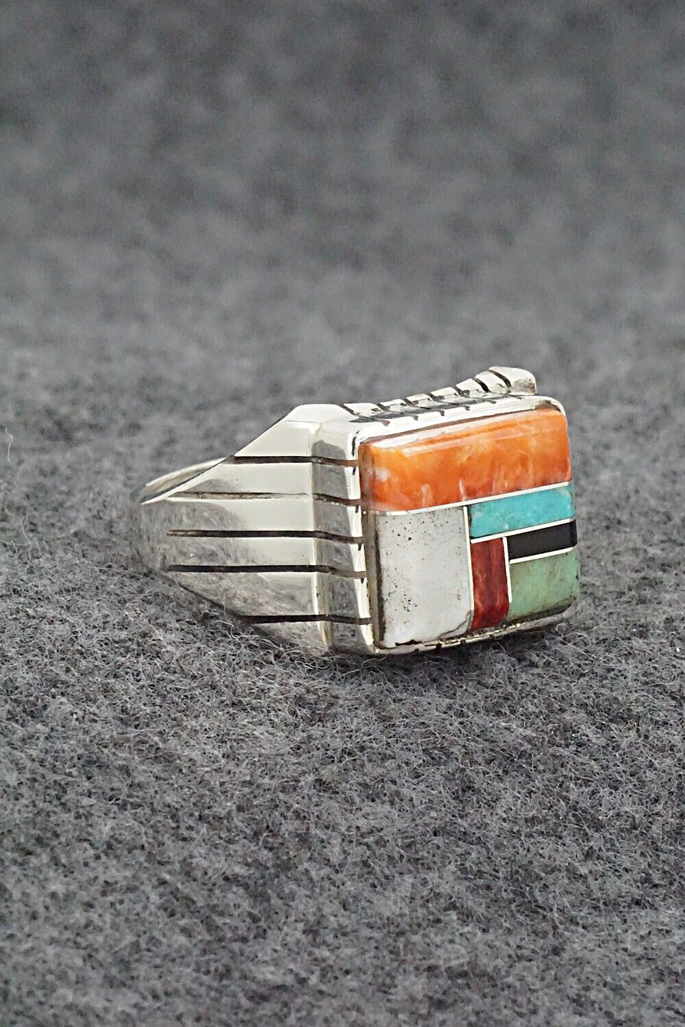 Multi-Stone & Sterling Silver Ring - Trevor Jack - Size 11.5