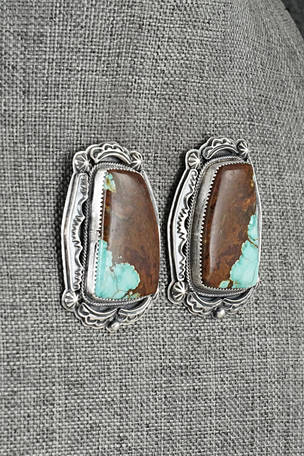 Turquoise & Sterling Silver Necklace and Earrings Set - Randy Boyd
