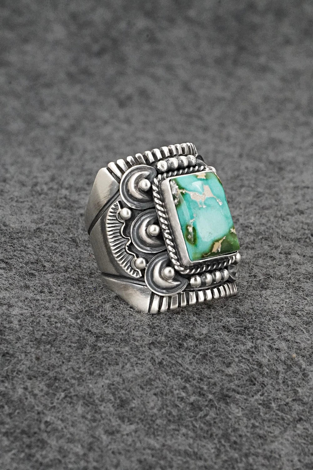 Turquoise & Sterling Silver Ring - Derrick Gordon - Size 9