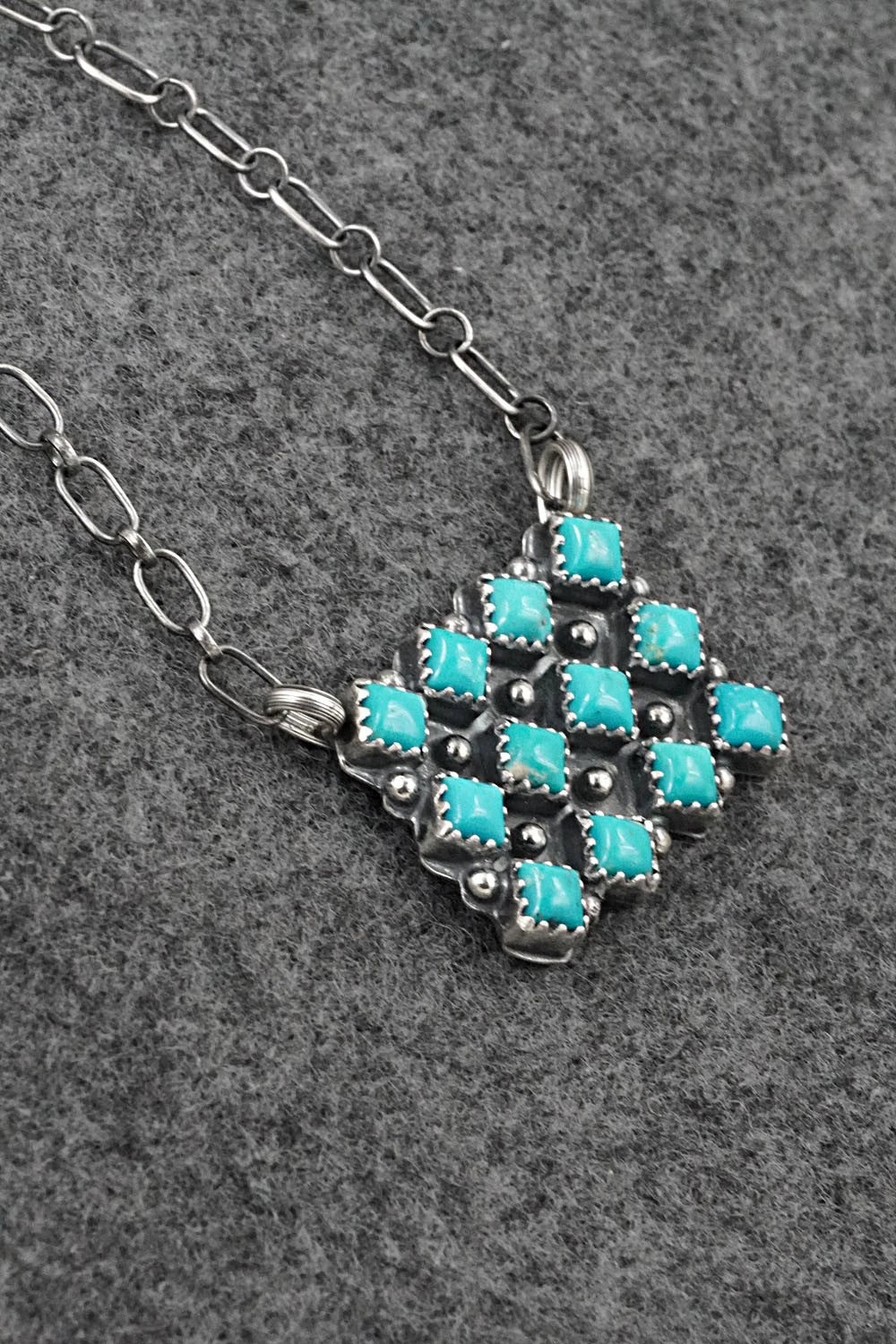 Turquoise & Sterling Silver Necklace - Melissa Anderson