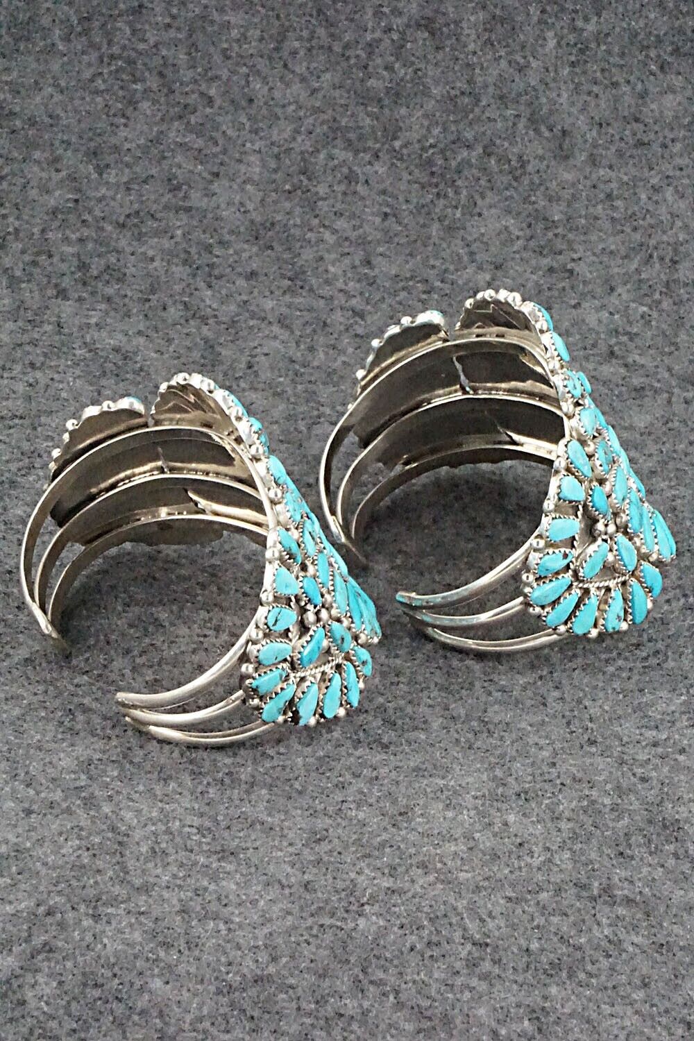 Turquoise & Sterling Silver Squash Blossom Set - Eunise Wilson