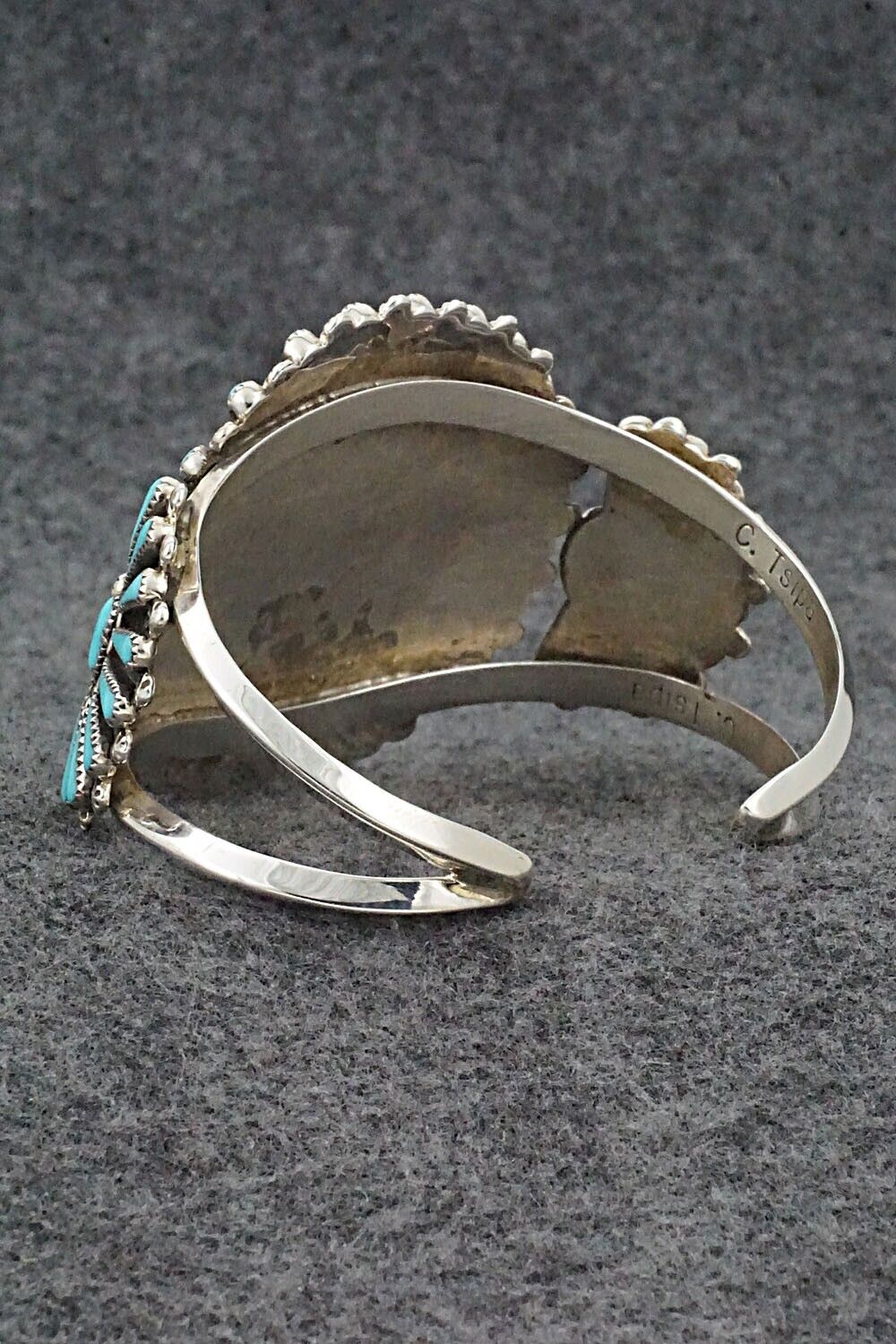 Turquoise & Sterling Silver Bracelet - Carlos Tsipa