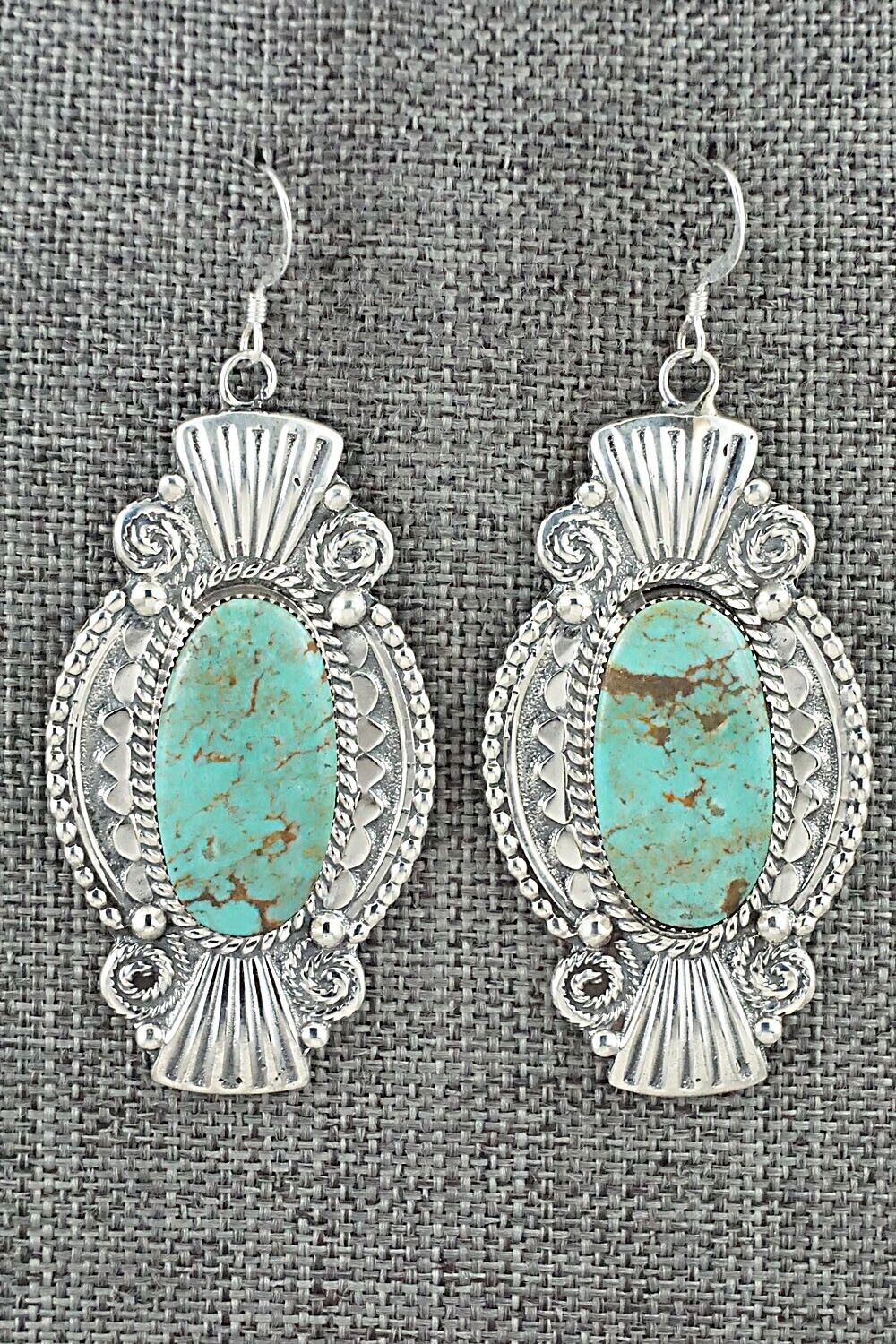 Turquoise and Sterling Silver Earrings - Irvin Tsosie
