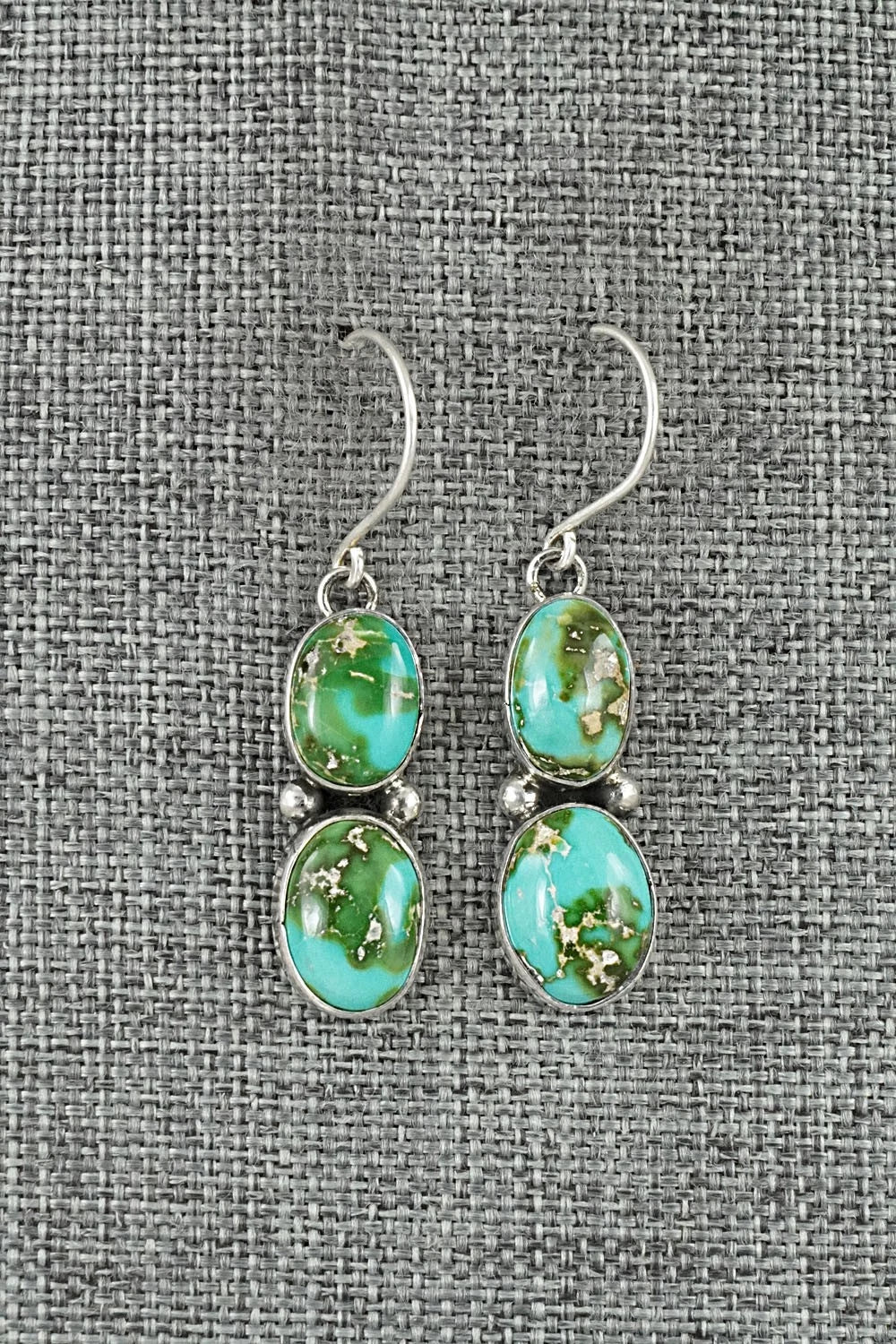 Turquoise & Sterling Silver Earrings - Eugene Gruber