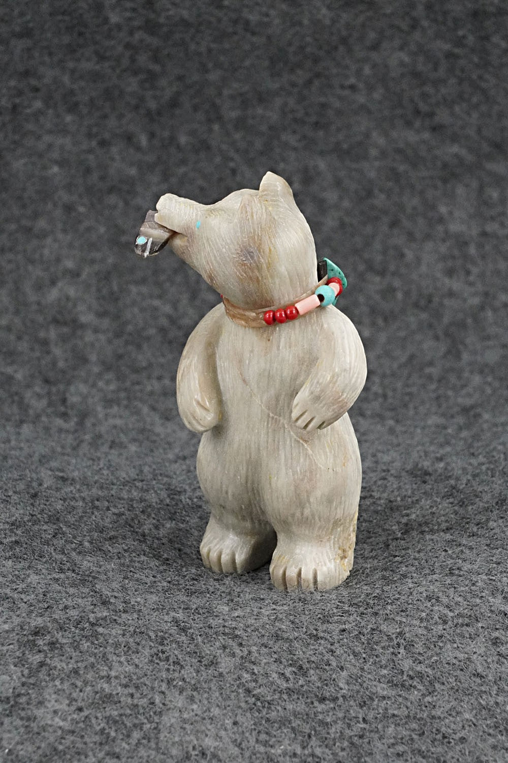 Bear with Fish Zuni Fetish Carving - Douglas Martza