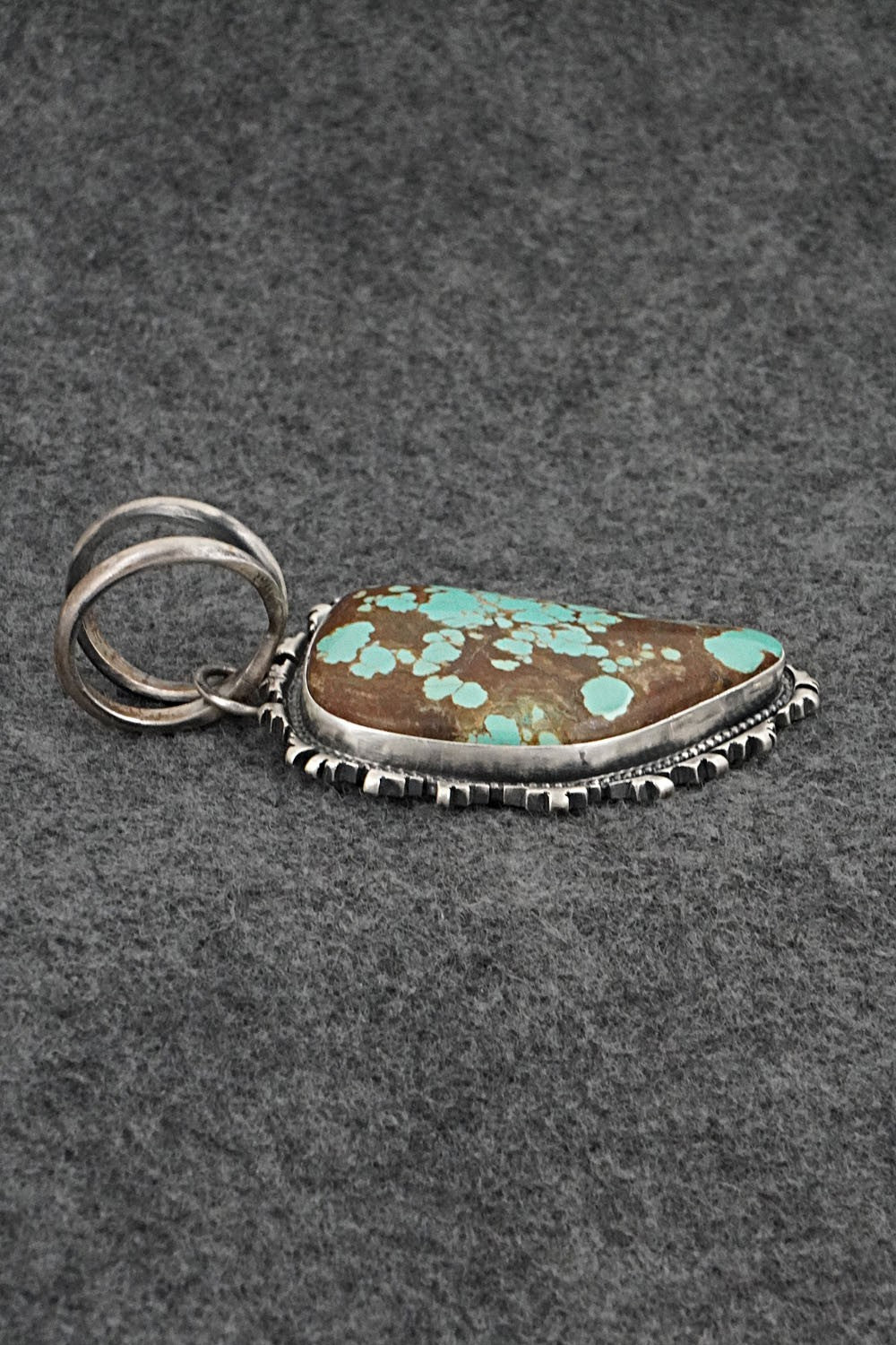 Turquoise & Sterling Silver Pendant - Randy Billy